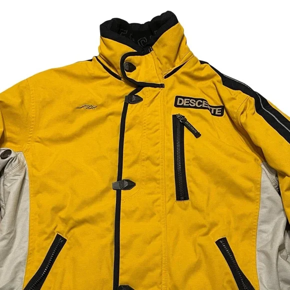 Descente Ski Snowboard Jacket Men’s Small Yellow Dermizax Waterproof Full Zip - Picture 2 of 14